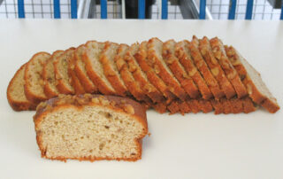 Sliced loaf cake.